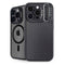 Black Carbon Fiber Specialty Texture Material iPhone 15 Pro Max Kickstand Case